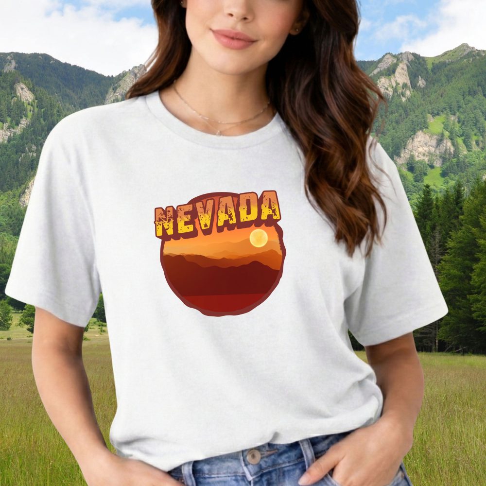 NEVADA TEXT OVER A RUSTIC HIGH DESERT SCENE