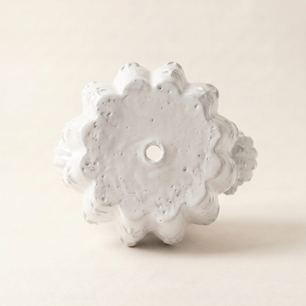 Barrel Cactus Planter, Gypsum White 3.5″