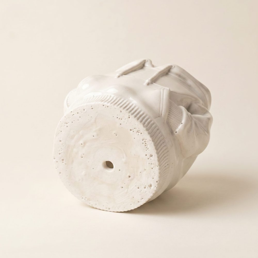 Hoodie Planter, Gypsum White 4″