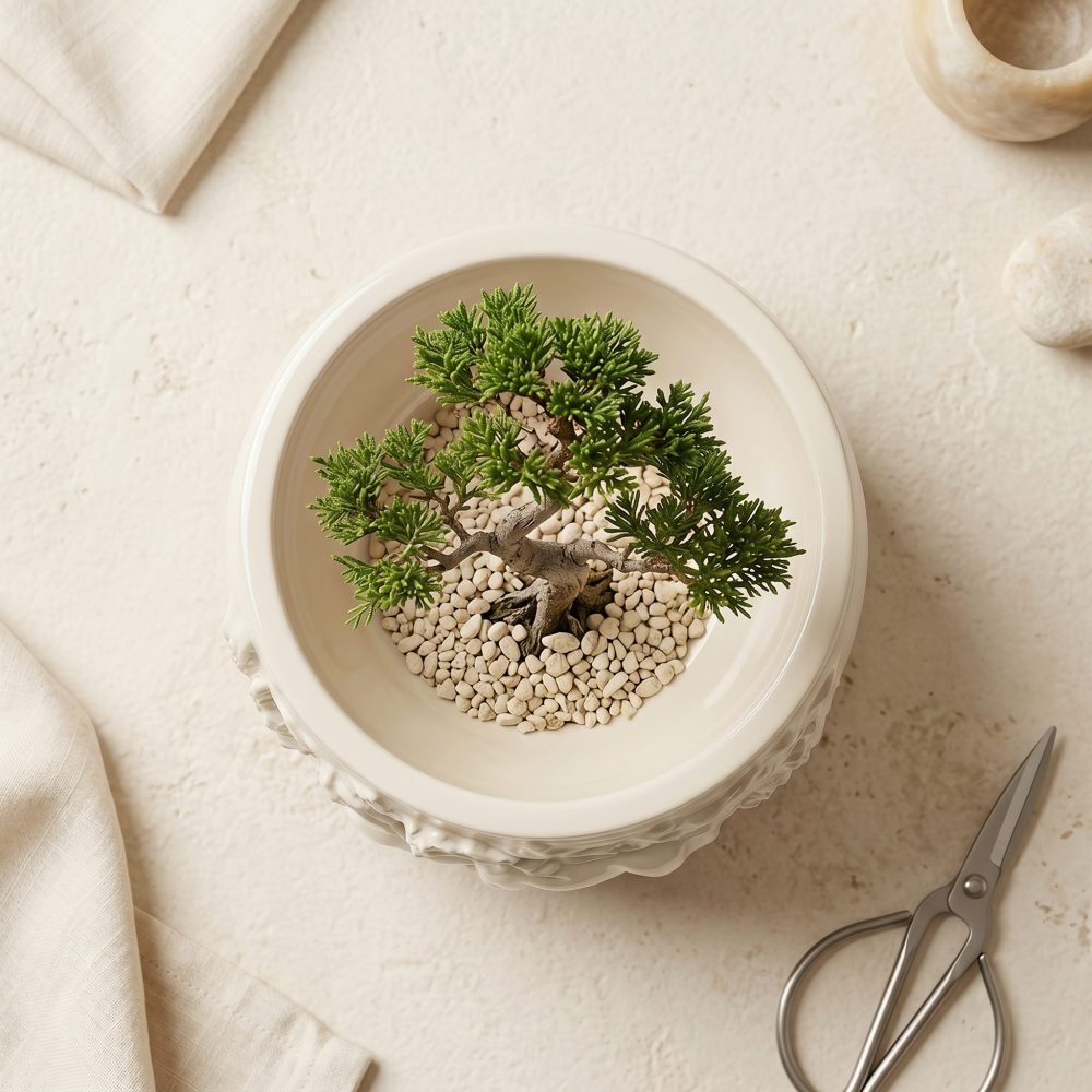 Mustang Horse Relief Planter, Gypsum White 3″
