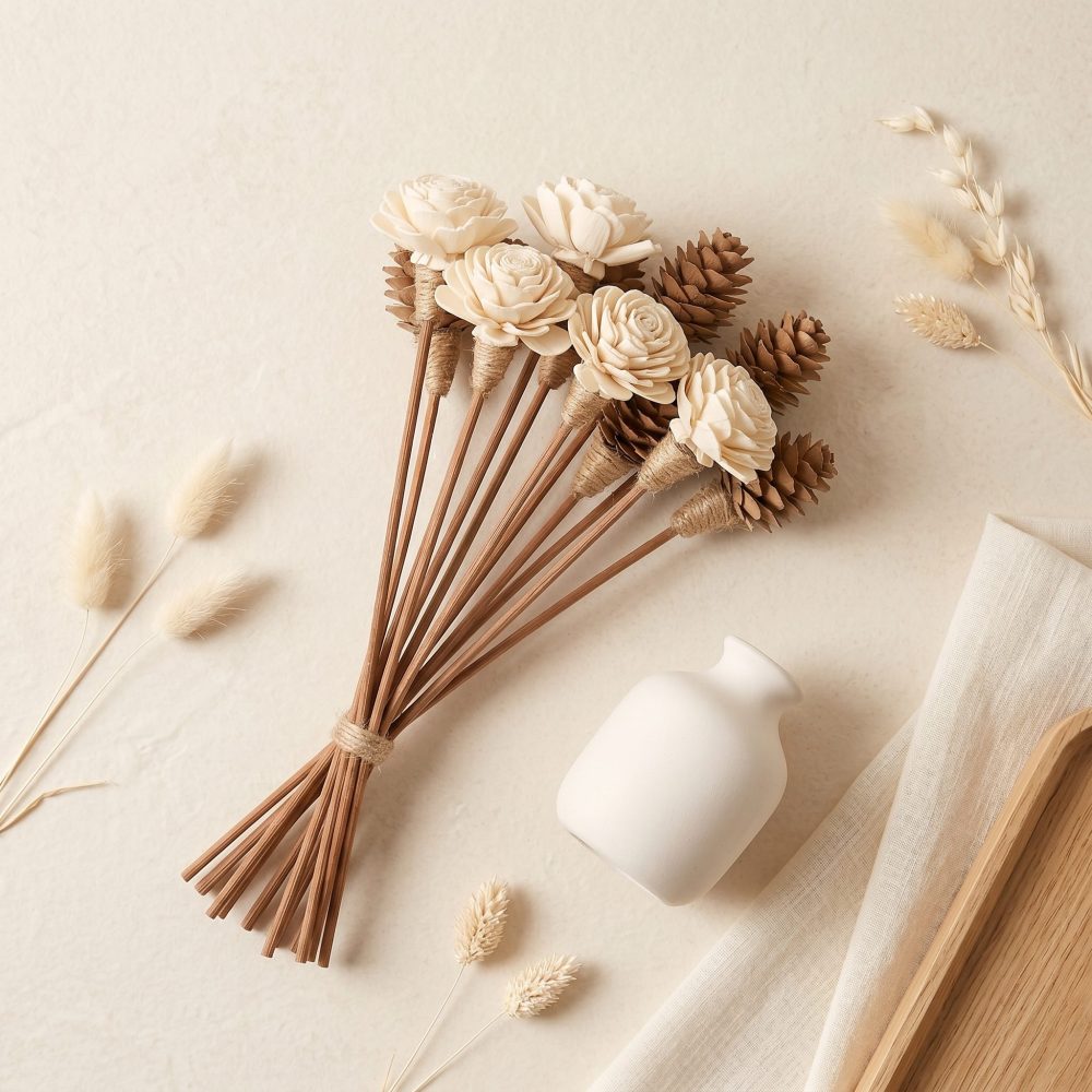 Sola Wood Flower Reed Diffuser Sticks, 9″ — 12 Pack