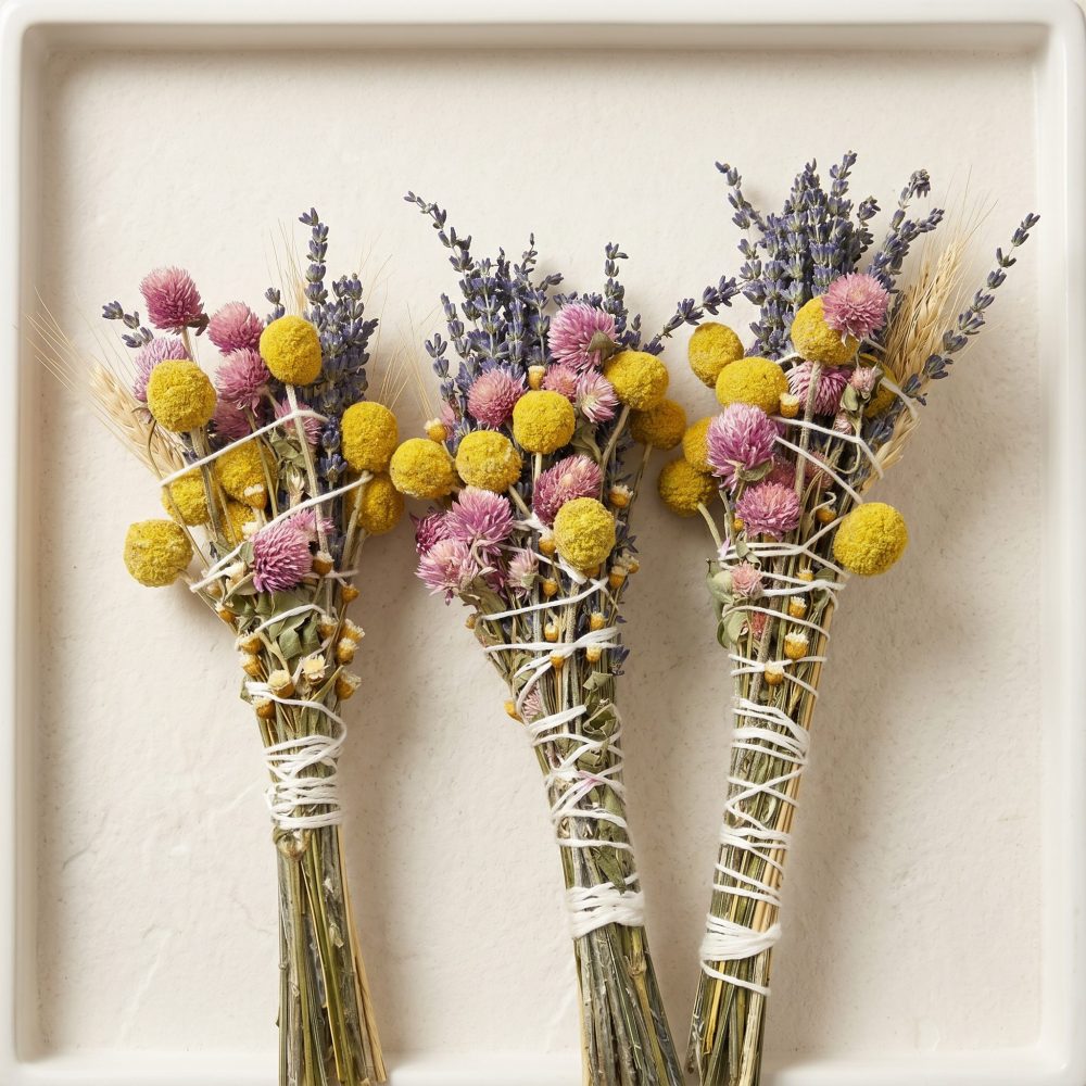 Lavender & Wheat Floral Wand Smudge Stick, 6″