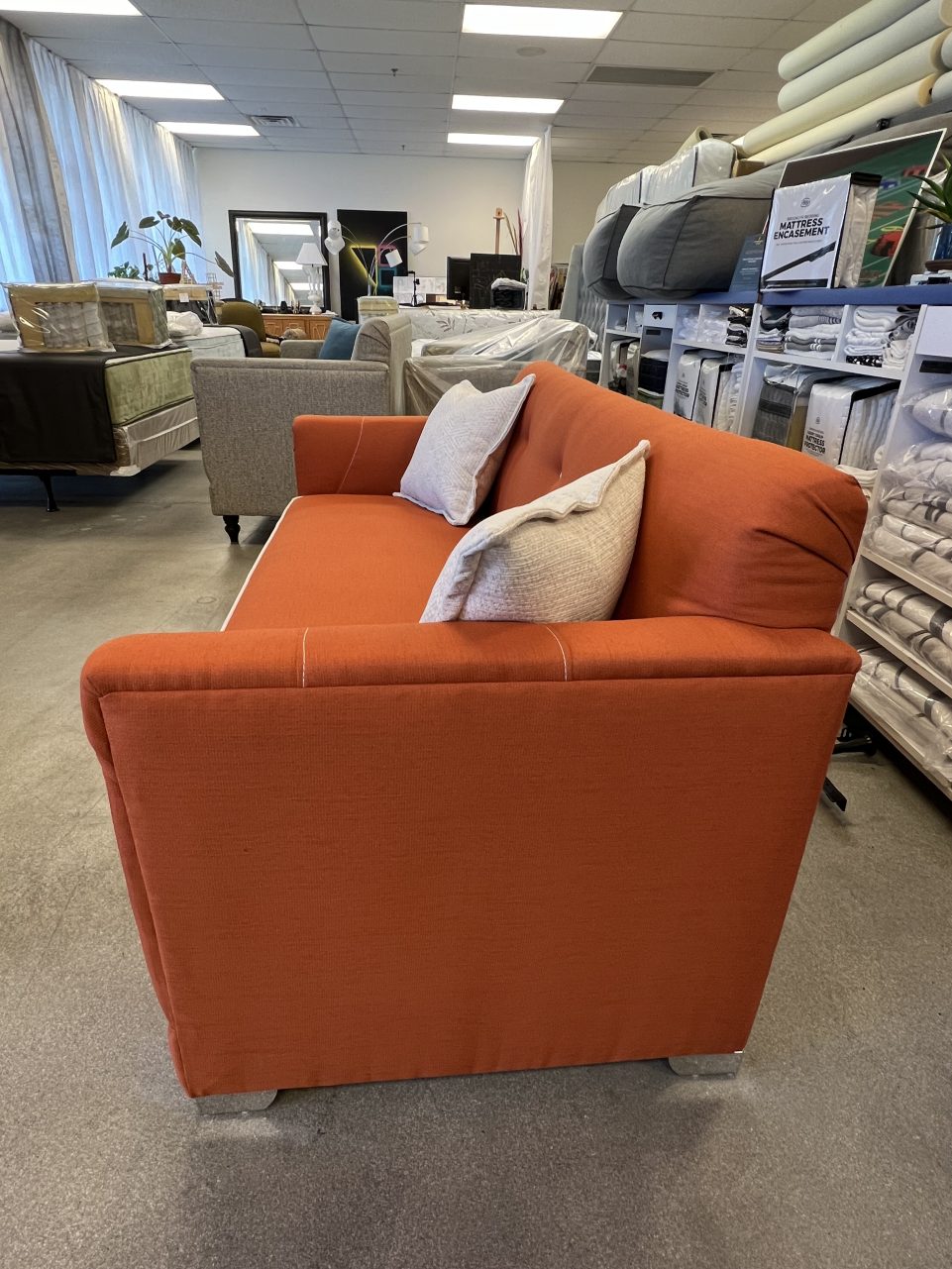 The Valencia Sofa – Elegant Orange Modern Sofa for Luxurious Living Spaces