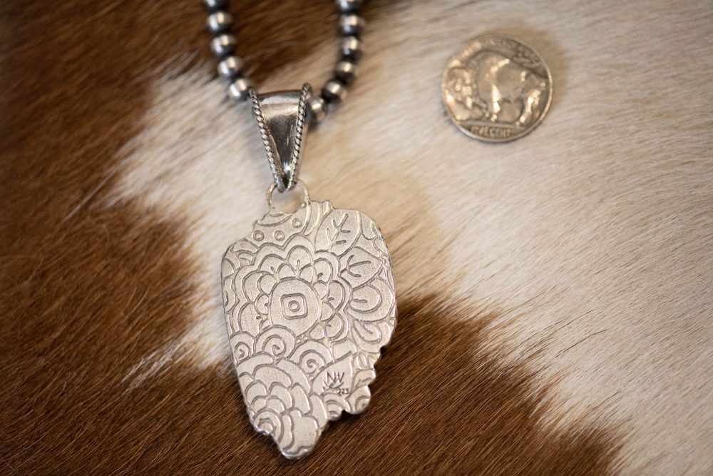 Nevada shaped Turquoise pendant
