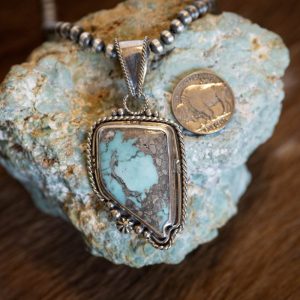 Nevada shaped Turquoise pendant