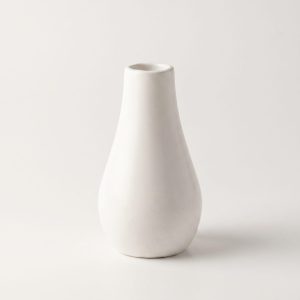 Classic Milk Bottle Vase, Gypsum White 5″