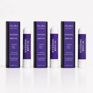 Evening Ritual Aromatherapy Inhaler Set – Lavender Floral Woody Blend, 3 Pack
