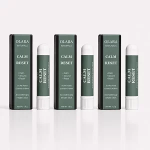 Calm Reset Aromatherapy Inhaler Set – Grounded Citrus Earthy Blend, 3 Pack