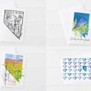 Nevada State Symbols Wildlife Sending Love Greeting Card Set