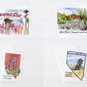 Las Vegas Nevada Fremont Street Red Rock Canyon Desert Card Set